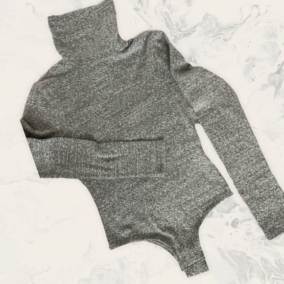 Madewell Women’s Turtleneck Bodysuit- Size S - Grey - Picture 2 of 4